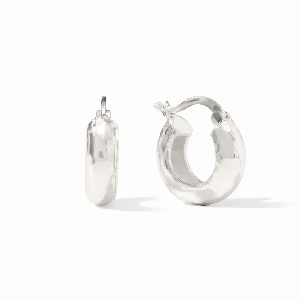 Julie Vos Catalina 2-in-1 Silver Hoop Earrings - Picture 5 of 7